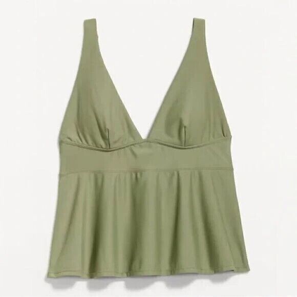 NEW Old Navy V-Neck Swing Tankini Swim Top Green Womens Size S $40 - Picture 3 of 3